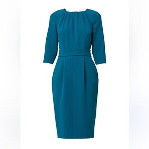 Chic Long Sleeve Teal Dress